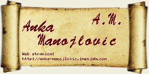Anka Manojlović vizit kartica